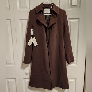 Babaton Adira Trench Coat Rich Mocha Brown NWT XS